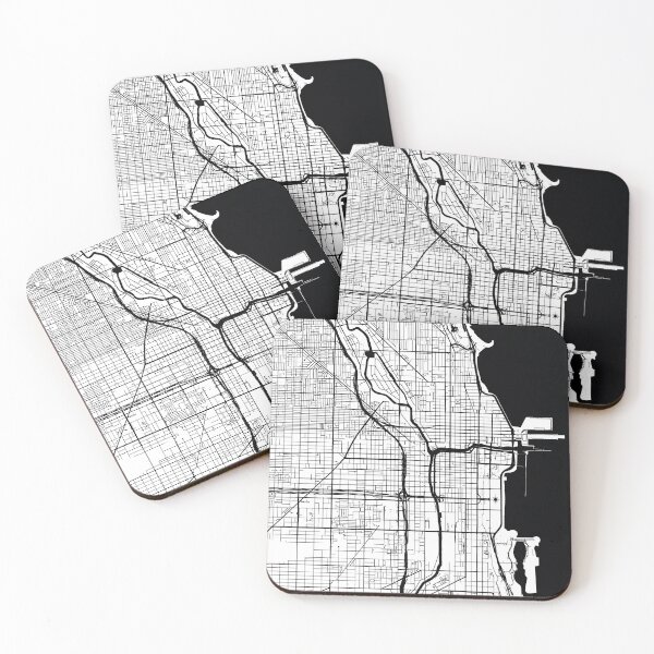 Item preview, Chicago, Illinois Street Map designed and sold by InkistPrints.