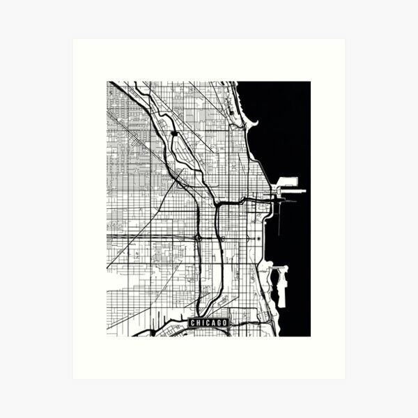 Item preview, Chicago, Illinois Street Map designed and sold by InkistPrints.