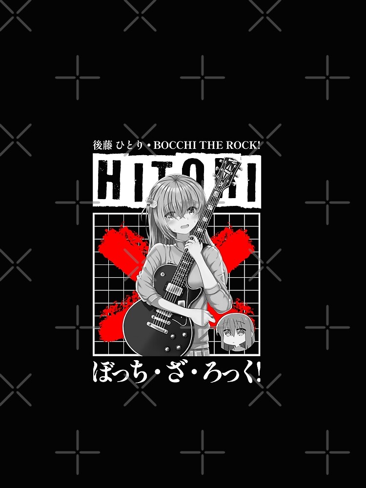 Aperçu 5 sur 5. T-shirt graphique avec l'œuvre Hitori Gotou - Bocchi le Rocher ! créée et vendue par Neelam789.