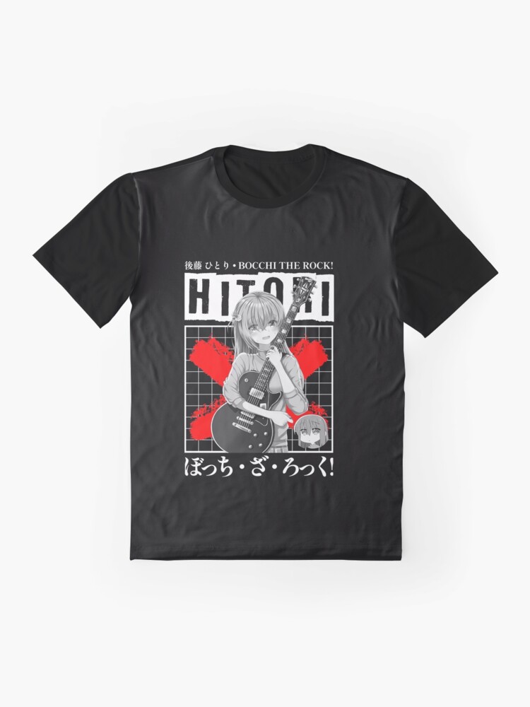 Aperçu 4 sur 5. T-shirt graphique avec l'œuvre Hitori Gotou - Bocchi le Rocher ! créée et vendue par Neelam789.