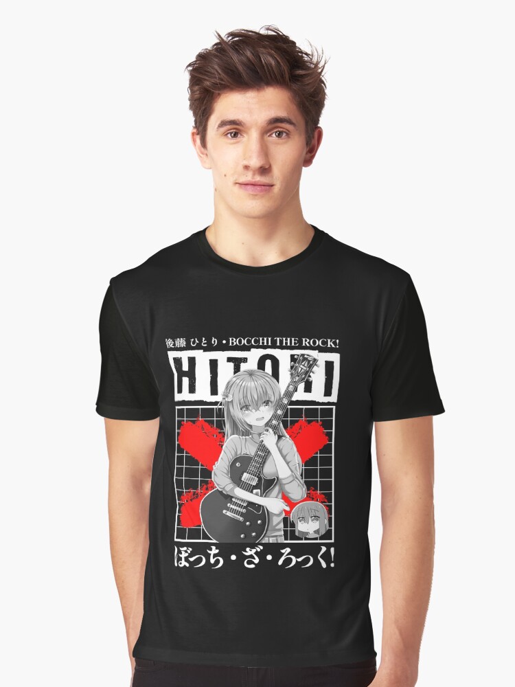 Aperçu 1 sur 5. T-shirt graphique avec l'œuvre Hitori Gotou - Bocchi le Rocher ! créée et vendue par Neelam789.