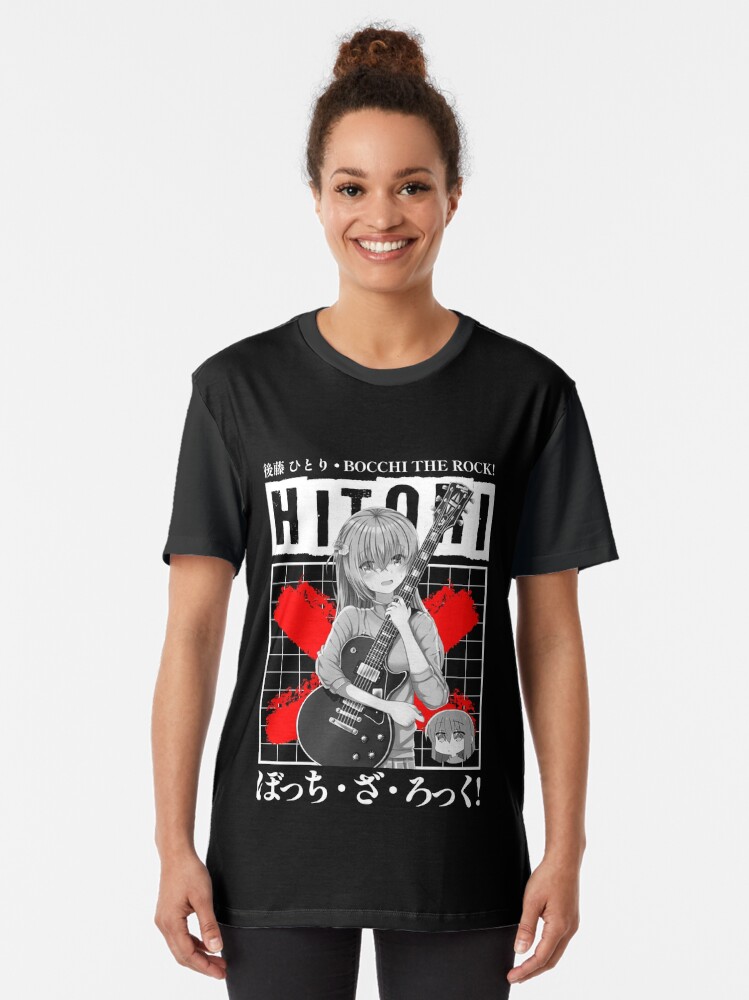 Aperçu 2 sur 5. T-shirt graphique avec l'œuvre Hitori Gotou - Bocchi le Rocher ! créée et vendue par Neelam789.