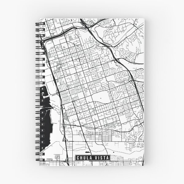 Artikelvorschau, Chula Vista, California Street Map entworfen und verkauft von InkistPrints.