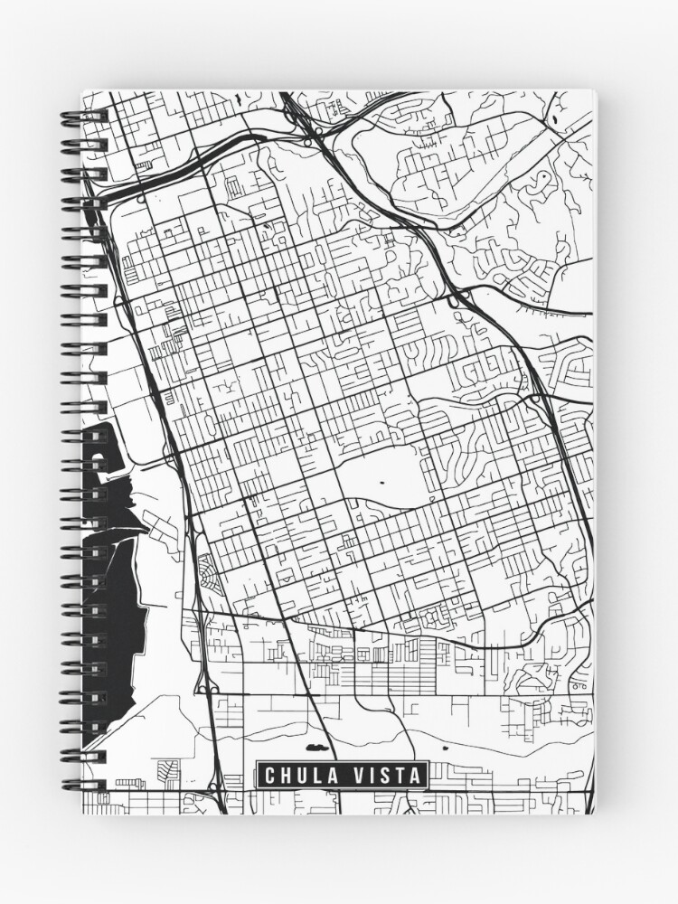 Imagen 1 de 3, Cuaderno con la obra Chula Vista, California Street Map, diseñada y vendida por InkistPrints.
