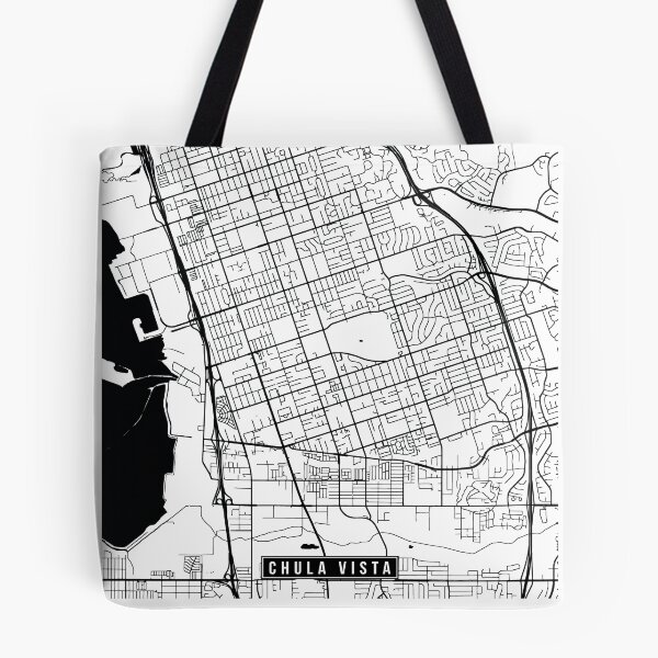Artikelvorschau, Chula Vista, California Street Map entworfen und verkauft von InkistPrints.