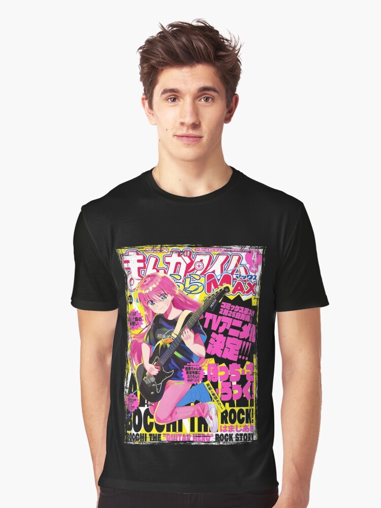 Aperçu 1 sur 5. T-shirt graphique avec l'œuvre Hitori Gotou - Bocchi le Rocher ! créée et vendue par Neelam789.