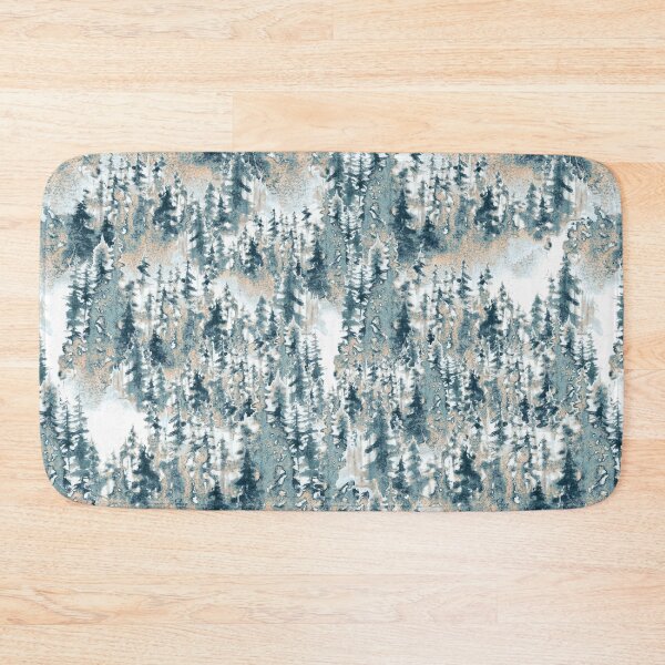 Item preview, Watercolor winter trees on blue and cream designed and sold by victorsboutique.