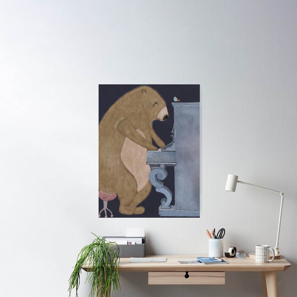 Boogie Bear Wood Print by Bri Buckley - Fine Art America