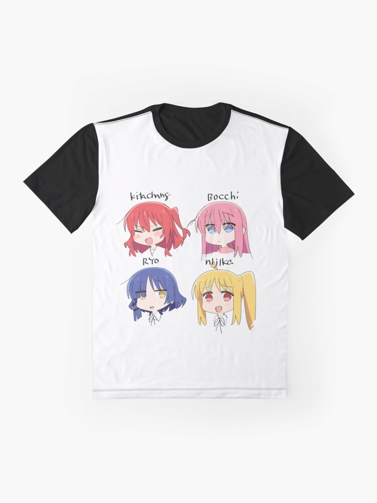Aperçu 4 sur 5. T-shirt graphique avec l'œuvre Hitori Gotou - Bocchi le Rocher ! créée et vendue par Neelam789.