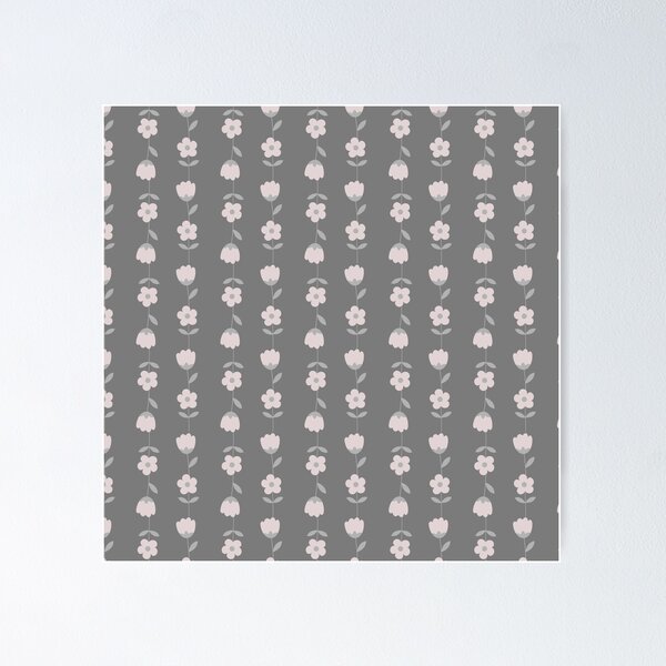 Item preview, Daisies and Tulips on Grey designed and sold by ImpalaMoon.