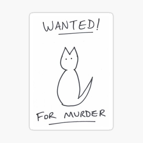 Item preview, murder cat designed and sold by 42ndart.
