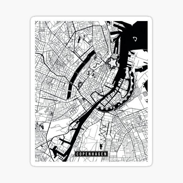 Item preview, Copenhagen, Denmark Street Map designed and sold by InkistPrints.
