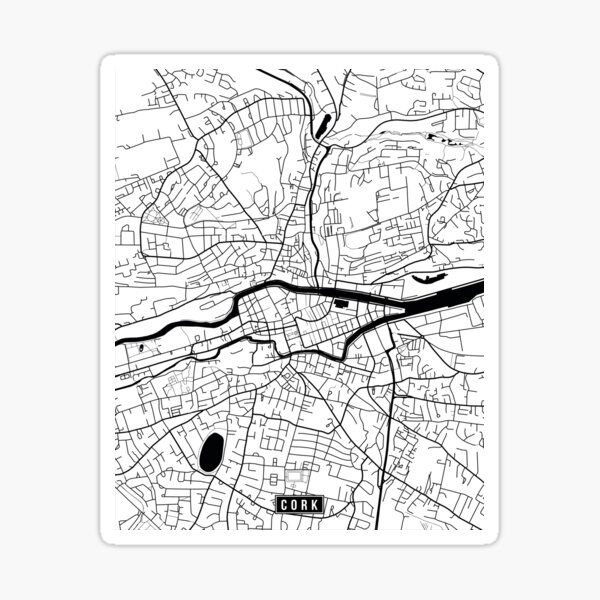 Item preview, Cork, Ireland Street Map designed and sold by InkistPrints.