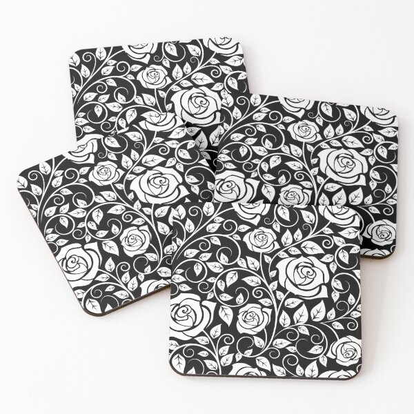 Item preview, White Rose Pattern designed and sold by LowBrowContent.