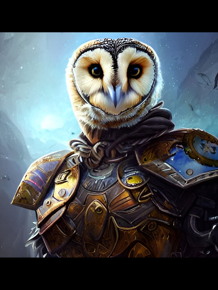 Aperçu 4 sur 4. Coque iPhone avec l'œuvre AI Generated Art, War Owl créée et vendue par RabbitHoleMI.