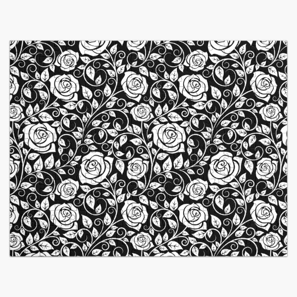 Item preview, White Rose Pattern designed and sold by LowBrowContent.