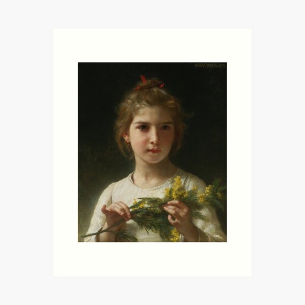 Artikelvorschau, Mimose | William Bouguereau | 1899 Französische Baumschule Art.-Nr entworfen und verkauft von CJET.