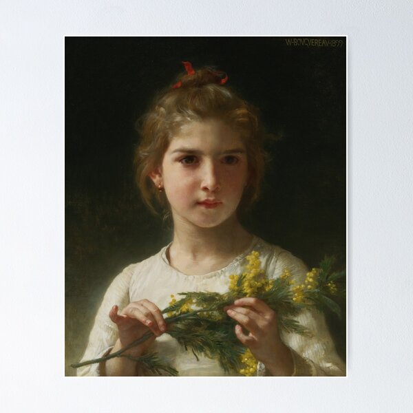 Item preview, Mimosa | William Bouguereau | 1899 French Nursery Art designed and sold by CJET.