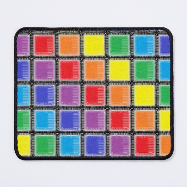 Item preview, Rainbow Scratched Squares designed and sold by lornakay.