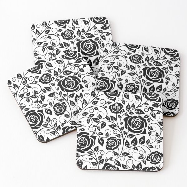 Item preview, Black Rose Pattern designed and sold by LowBrowContent.