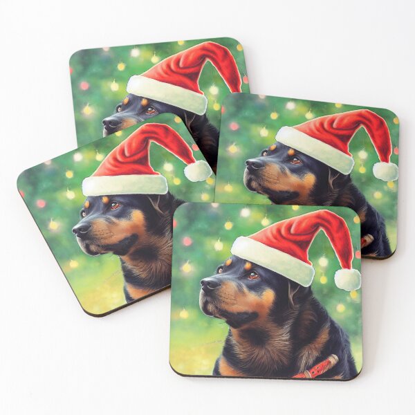 Aperçu de l'œuvre Rottweiler de Noël - Parfait pour les amoureux des animaux créée et vendue par ChristmaSpecial.