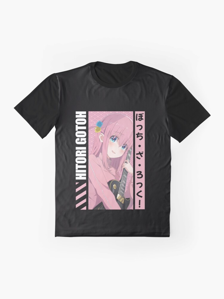 Aperçu 4 sur 5. T-shirt graphique avec l'œuvre Hitori Gotou - Bocchi le Rocher ! créée et vendue par Neelam789.