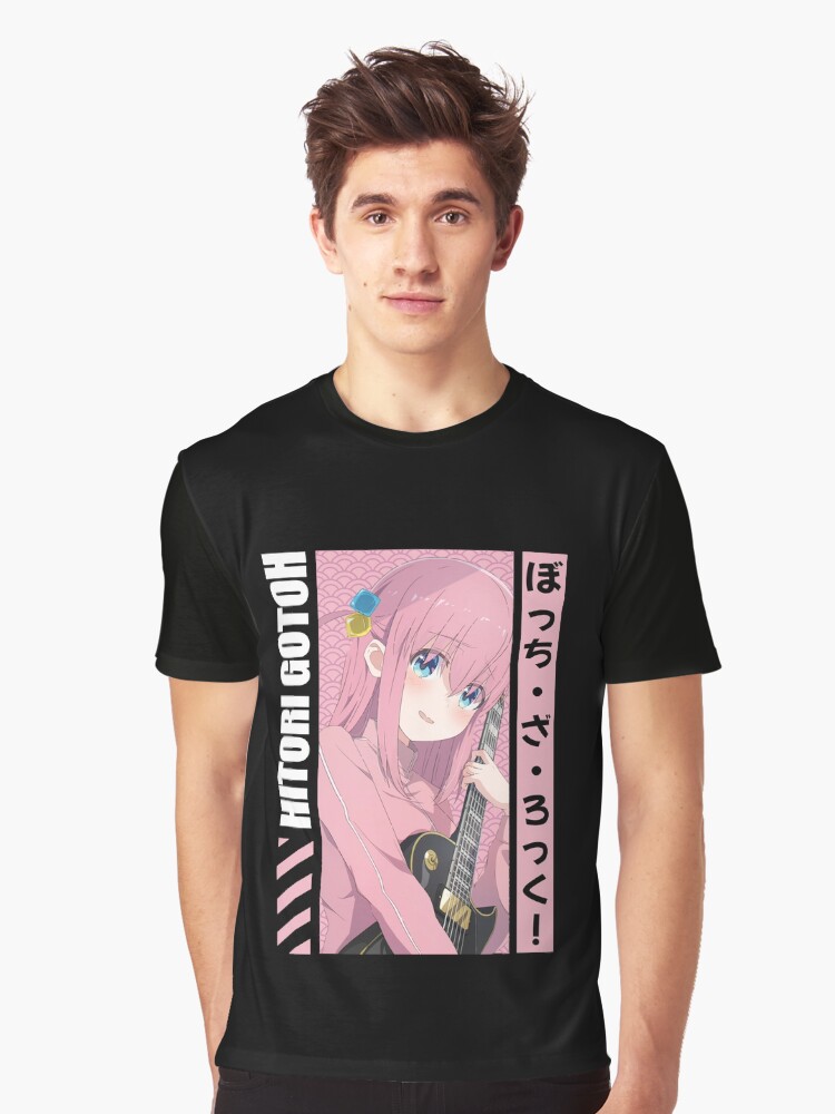 Aperçu 1 sur 5. T-shirt graphique avec l'œuvre Hitori Gotou - Bocchi le Rocher ! créée et vendue par Neelam789.