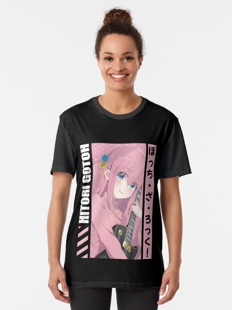 Aperçu 2 sur 5. T-shirt graphique avec l'œuvre Hitori Gotou - Bocchi le Rocher ! créée et vendue par Neelam789.