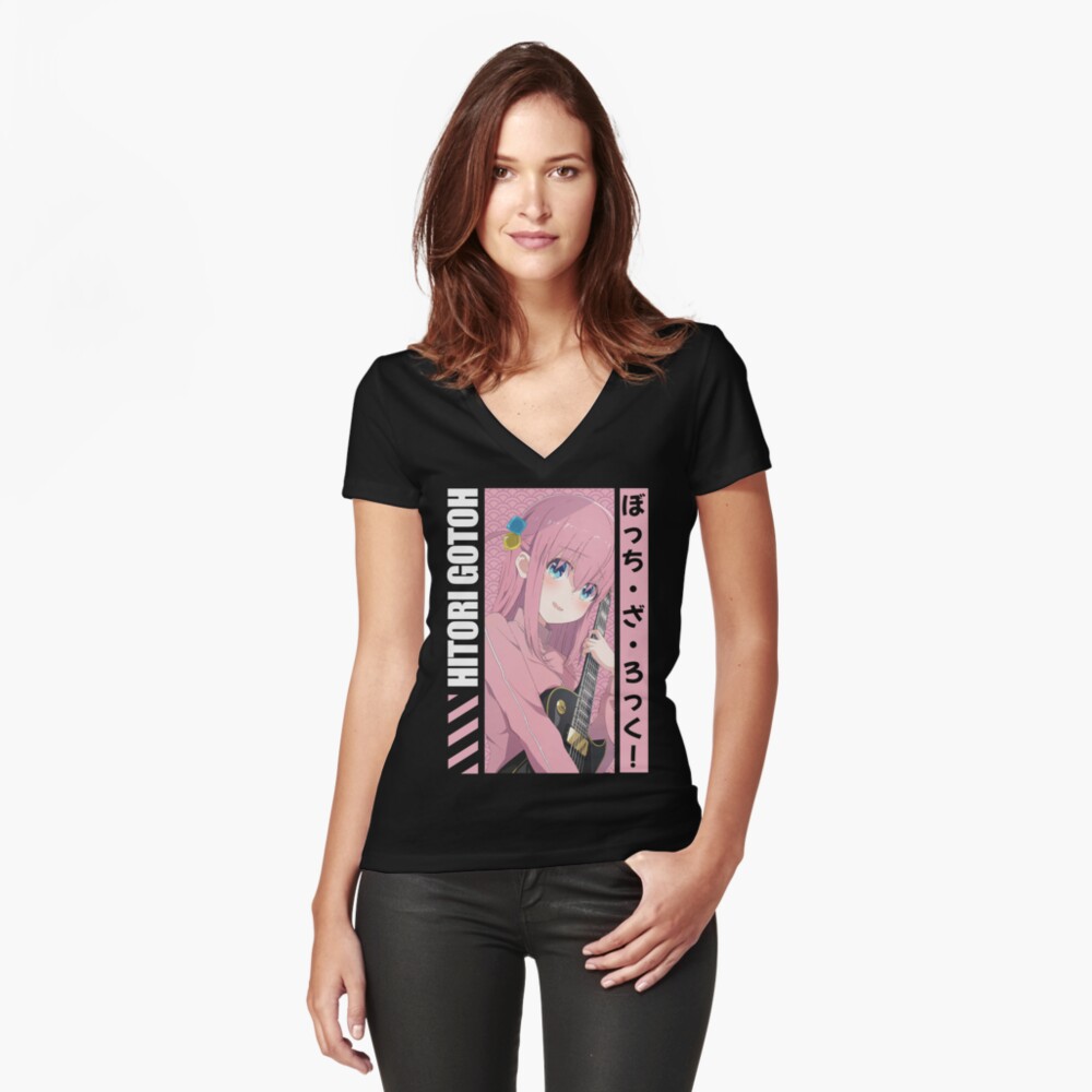 Aperçu de l'œuvre T-shirt moulant col V créée et vendue par Neelam789.
