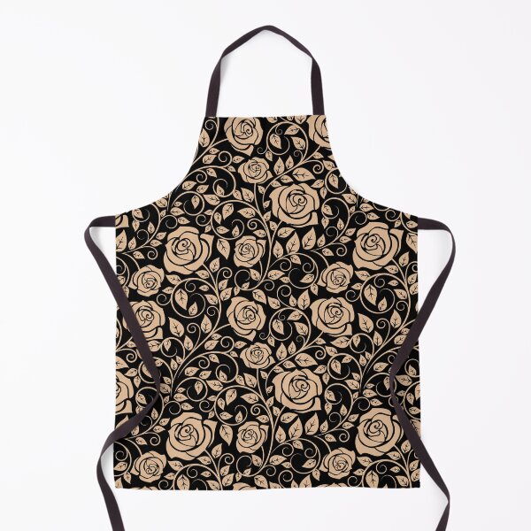 Item preview, Black and Gold Rose Pattern designed and sold by LowBrowContent.