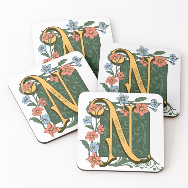 Item preview, Art Nouveau Letter N, Ornamental Letter N, Art Deco designed and sold by NatureFood.