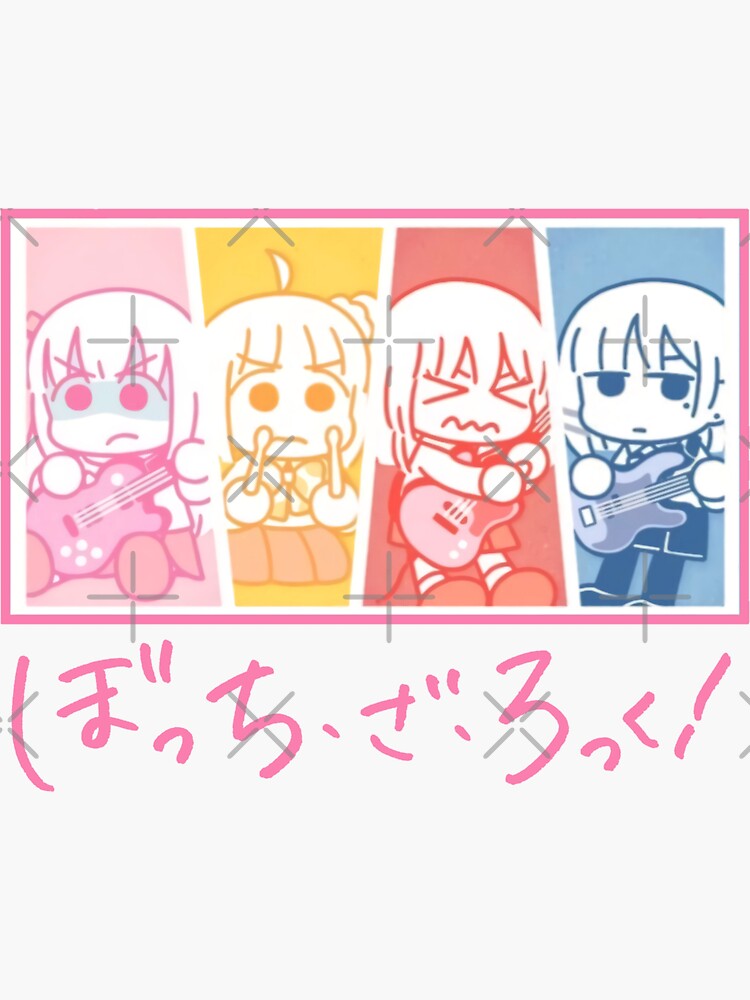 Aperçu 3 sur 3. Sticker avec l'œuvre Hitori Gotou - Bocchi le Rocher ! créée et vendue par Neelam789.