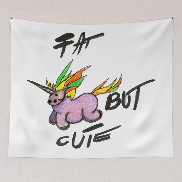 Item preview, Fat But Cute Sexy Little Unicorn Art designed and sold by HighArtDesigns.