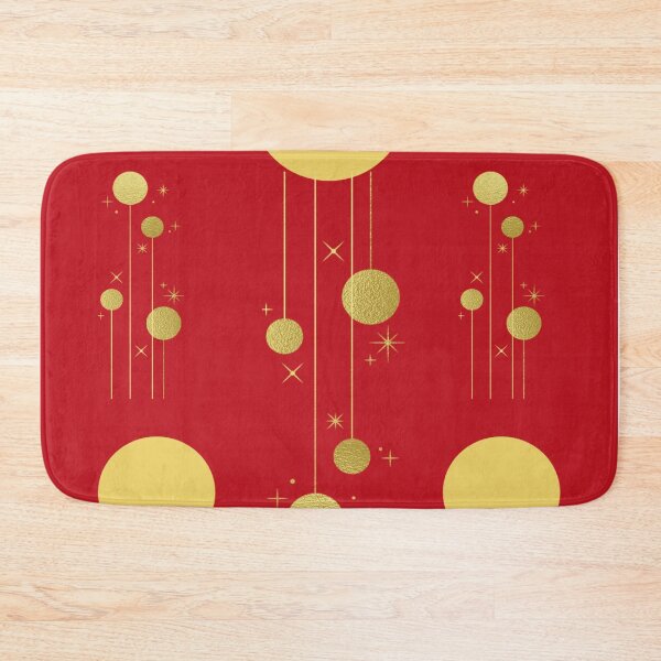 Item preview, Hanging moon with christmas star on red background designed and sold by sweetartnc.