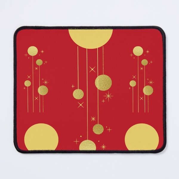 Item preview, Hanging moon with christmas star on red background designed and sold by sweetartnc.