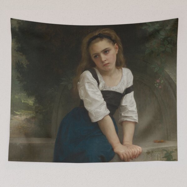 Item preview, Orphan at La Fontaine | William Bouguereau | 1883 French Art designed and sold by CJET.