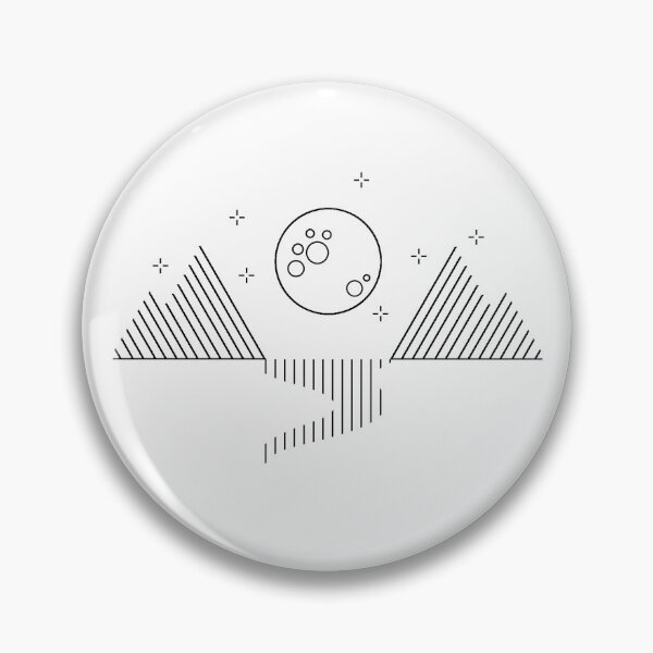 Item preview, Abstract Minimal Mountain and Moon designed and sold by GodxanGalactic.