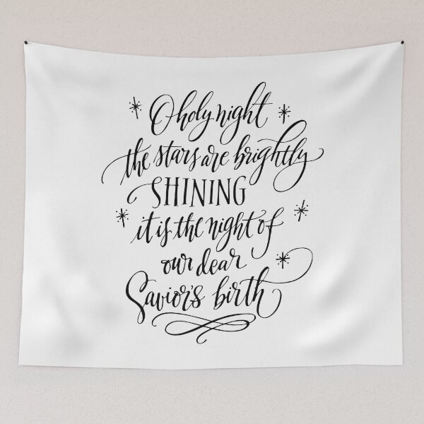 Item preview, O holy night Hand Lettered Calligraphy Design designed and sold by Adonna Deibel.