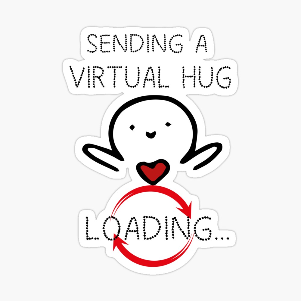 sending a virtual hug is loading Art Board Print for Sale by  SplendidDesign | Redbubble