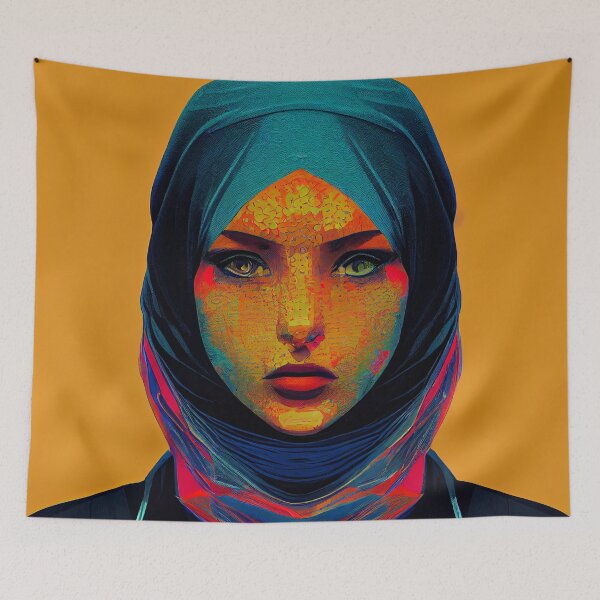 Item preview, Colorful Abstract Hijab Muslimah Hijabi - Abstract Art designed and sold by Substance of the Holy Trinity.