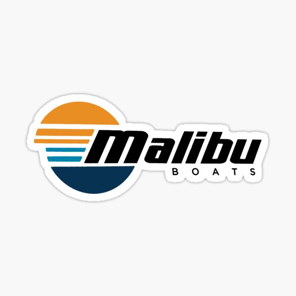 "Malibu Boats" Sticker for Sale by TheFoundSpace Redbubble
