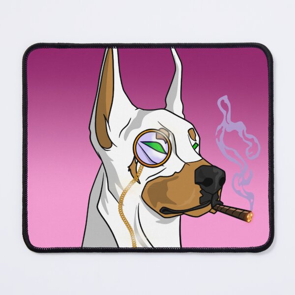 Item preview, Doberman white with pink designed and sold by PCastellanos.