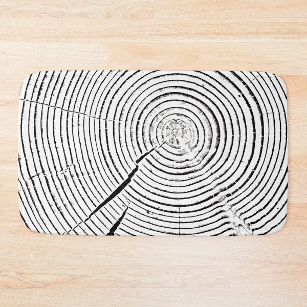 Item preview, Old Tree Wood Ring Mandala in Black + White designed and sold by drumweaver.