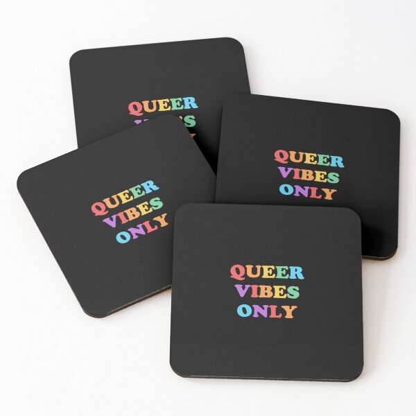 Item preview, Queer Vibes Only rainbow colors designed and sold by Inspirationmotivation.