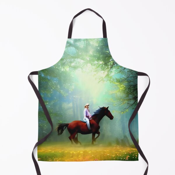 Item preview, A beautiful brown horse with magical nature wallpaper designed and sold by The Love Quill.