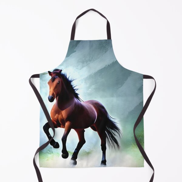 Item preview, A beautiful brown horse with magical nature wallpaper V1 designed and sold by The Love Quill.