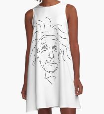 Vestido acampanado Drawn Albert Einstein Line Art