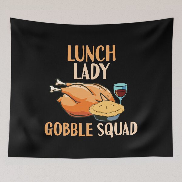 Item preview, Lunch Lady Gobble Squad Matching Thanksgiving Turkey Food Gift designed and sold by TMelonShop.