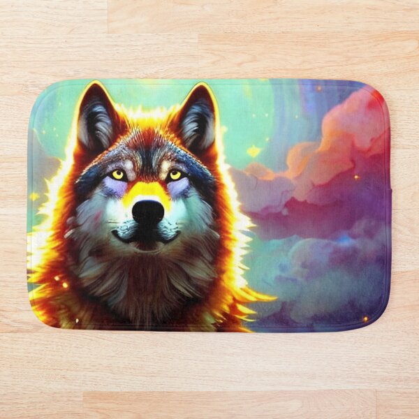 Item preview, Beautiful Starry Night Wolf Art designed and sold by artsyhands254.