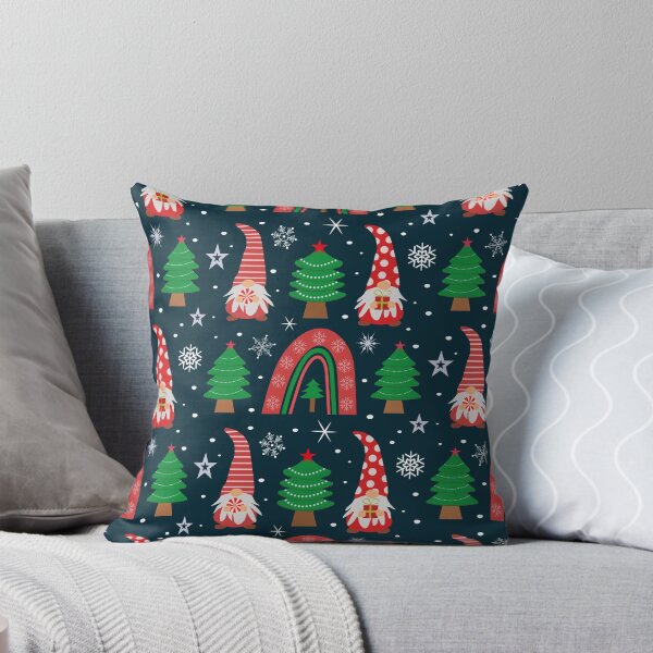Item preview, Christmas Gnomes with boho rainbow and trees pattern  designed and sold by Yasminepatterns .